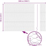  Heksagonalna ograda 1 x 50 m Pocinčani čelik Srebrna | shoptok.hr