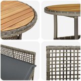  Set namještaja za objedovanje Set od 3 Siva Ratan Metal | shoptok.hr