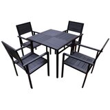Master Set sto+4 stolice METAL+PVC crni WS-002 | Eponuda.ba
