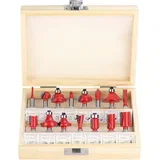 6.35mm Milling Bits for Woodworking - Set of 15