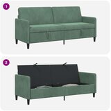 SOFA s pohranom Morska zelena 192 x 78 x 87 cm Poliester | shoptok.hr