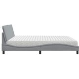 Krevet s madracem Hanko svjetlosivi 200 x 200 cm od tkanine | Eponuda.com