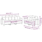  2-dijelni set sofa s jastucima crni od tkanine | shoptok.hr