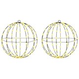 vidaXL Žogica med 192 LED 2 pcs Toplo bela 40 cm Kovina Cene