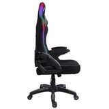BIT FORCE HYPNOSIS RGB-2D igraća stolica s potpornim jastučićima, PU koža, 2D naslon za ruke, nosivost 130kg, crna | shoptok.hr
