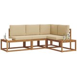  Set vanjskih sofa s jastukom 4 Komad Prirodna i bež | shoptok.hr