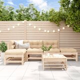 Maison Chic Seti vrtnega pohištva - Vrtna garnitura - Vrtni pohištvo set 6-delna z blazinami trdna tikovina, (21805091) | Shoptok.si