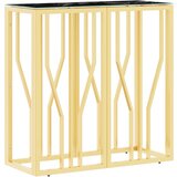 Maison Chic konzolna miza - miza ob steni zlata 70x30x70 cm nerjaveče jeklo in steklo, (21786547) | Shoptok.si