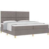 Box spring krevet Sivo-smeđa 200 x 200 cm tkanina | shoptok.hr