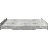 Krevet s ladicama Betonski sivi 180 x 200 cm Konstruirano drvo | Eponuda.com