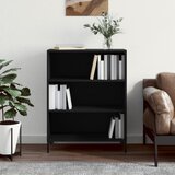 vidaXL Knjižna omara črna 69,5x32,5x90 cm inženirski les Cene