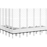  Vrtna sadilica s rešetkom bijela 200 x 160 x 140 cm PP | shoptok.hr