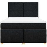  Krevet s oprugama i madracem crni 160x200 cm od tkanine | shoptok.hr