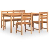  4-dijelni vrtni blagovaonski set od masivne tikovine | shoptok.hr