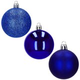  Božićne kuglice 6 cm – set od 30 komada, tamnoplave | shoptok.hr