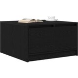 vidaXL Kavna mizica s predali črni hrast 70,5x70x40 cm | Shoptok.si