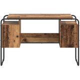  pisalna miza z omarico, inženirski les in jeklo, star les, 120x50,5x75,5 cm | Shoptok.si