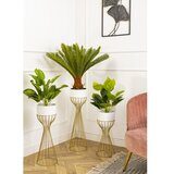 Metalna saksija LOFT 56x20 cm zlatna/bela | Eponuda.com