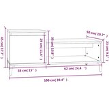 vidaXL Stolić za kavu crni 100 x 50 x 45 cm od konstruiranog drva | shoptok.hr
