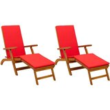  Zložljiv in nagibni ležalnik 2 pcs Rdeča 55 x 146 x 91 cm, (5000269138) | Shoptok.si