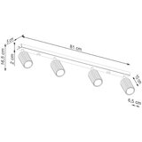Nice Lamps Opečnato oranžna stropna svetilka 6,5x81 cm Gleam – | Shoptok.si
