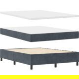 Box Spring Krevet s Madracem Tamno Siva 140x200 cm Baršun | shoptok.hr
