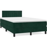 Krevet box spring s madracem tamnozeleni 120x190 cm baršunasti | Eponuda.com