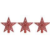 Zvezda v obliki božične jelke, rdeča - 3 kosi, 10 cm | Shoptok.si