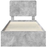  Konstrukcija postelje Betonsko siva 75 x 190 cm Konstruiran les, (5000102248) | Shoptok.si