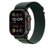 watch ultra 2 v2 gps + cellular 49mm black titanium case with dark green alpine loop - medium pametna ura, (21455299)