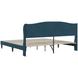  Krevetna konstrukcija s uzglavljem Plava 180 x 200 cm Baršun | shoptok.hr