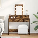 vidaXL prekajeni hrast inženirski les 100 x 41 x 140 cm toaletna miza Cene