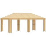 vidaXL Vrtna paviljon 6 x 3 m Krem Poliester in jeklo 190, (5000218859) | Shoptok.si