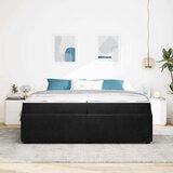  Krevetna konstrukcija Crna 200 x 200 cm tkanina | shoptok.hr