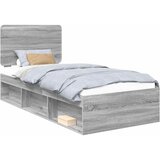  Krevetna konstrukcija s uzglavljem Siva Sonoma 100 x 200 cm | shoptok.hr