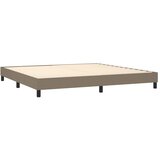 Krevet s oprugama i madracem smeđesivi 200x200 cm od tkanine | Eponuda.com