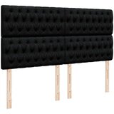 vidaXL Otomanski okvir kreveta s madracima crni 200x200cm baršunasti | shoptok.hr