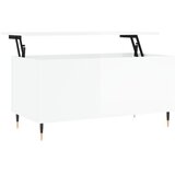  Stolić za kavu sjajni bijeli 90x44,5x45 cm konstruirano drvo | Eponuda.com