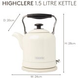 Haden Kremno bel grelnik vode iz nerjavečega jekla 1,5 l Highclere – | Shoptok.si