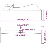  Umivaonik od lijevanih minerala/mramora 120x46x11 cm antracit | shoptok.hr