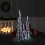 vidaXL Set akrilnih ukrasnih LED stožaca višebojni 60/90/120 cm Cijene