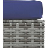  Vrtni tabure s jastukom sivi 70 x 70 x 30 cm od poliratana | Eponuda.com