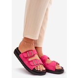 Boto Women's Platform Slippers With Buckles Fuchsia Simbes | ePonuda.com