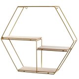 REGALUX Stenski regal Hexagon (10,5 x 48,5 x 42 cm, kovina) Cene