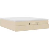  Otomanski krevet s madracem krem 180x200cm od tkanine | shoptok.hr
