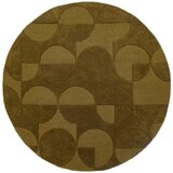 Flair Rugs Temno zelena ročno tkana volnena okrogla preproga ø 160 cm Gigi – Cene