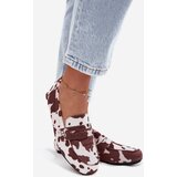 Boto Loafers Moccasins Women's Flat In Patches Brown and White Soreline | Shoptok.si