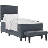  s opruga kutije Tamno siva 190 x 90 cm Baršun | shoptok.hr