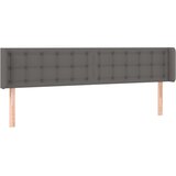  Uzglavlje s ušima sivo 163x16x78/88 cm od umjetne kože | shoptok.hr