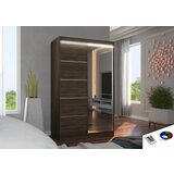 ADRK Klizni ormar s ogledalom i LED rasvjetom NICEA, 120 cm - OKOLADA | shoptok.hr